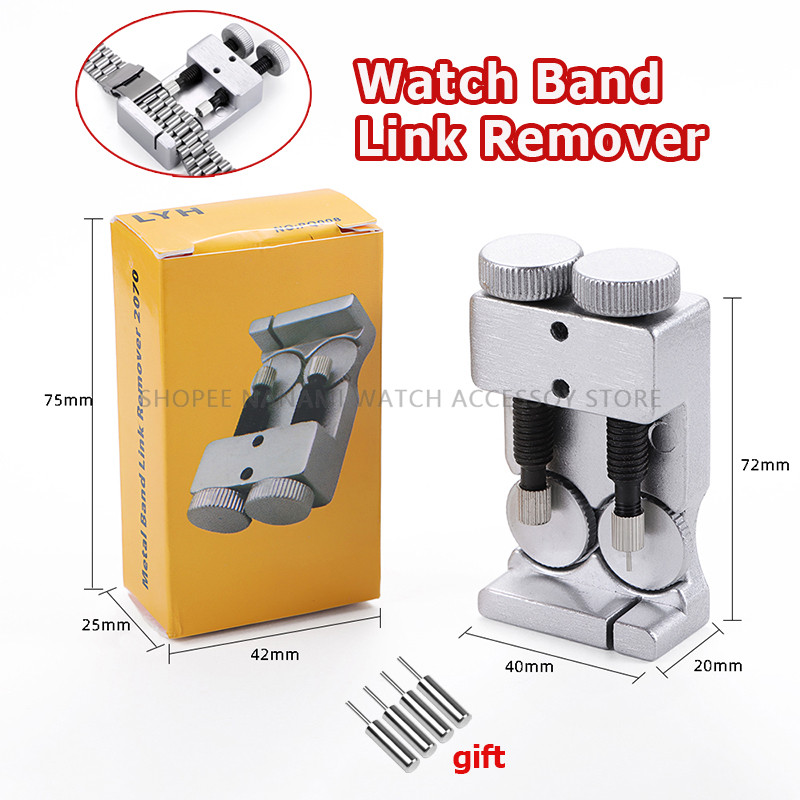 Double-Ended สายนาฬิกาสร้อยข้อมือ Link Remover Professional ปรับสายโลหะ Remover นาฬิกาซ่อมเครื่องมือ Extra Pins สําหรับช่างซ่อมนาฬิกาอุปกรณ์เสริม