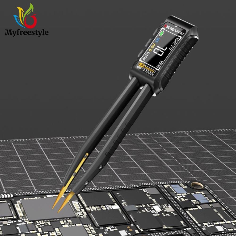 แหนบดิจิตอลเครื่องทดสอบ SMD ความต้านทานความจุเหนี่ยวนําไดโอดเครื่องทดสอบ LCR SMD ESR Mini Tester LCR