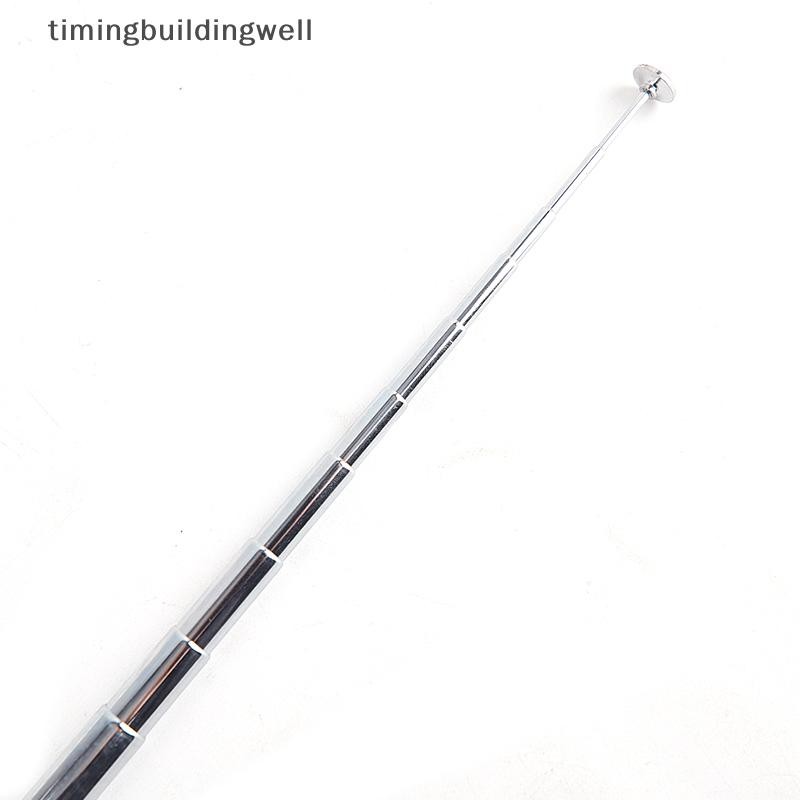 Twth 120 ซม. 10 ส่วนสแตนเลส Telescopic Rod เสาอากาศ FM AM วิทยุ Super สัญญาณ QDD