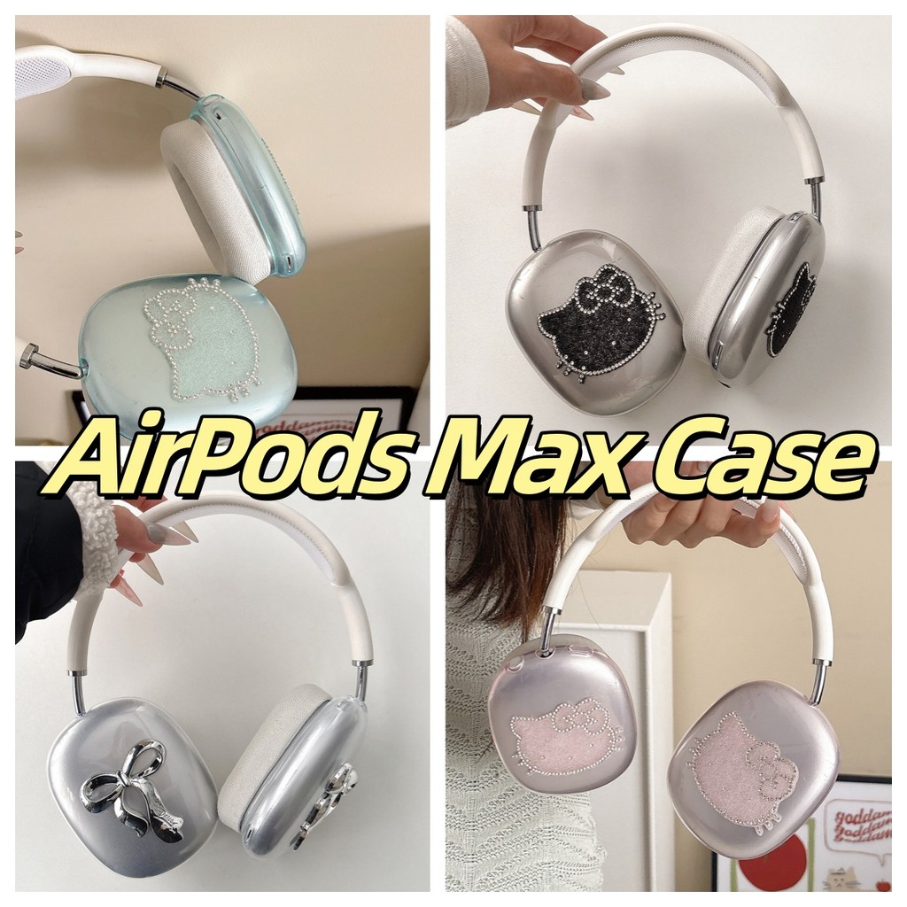 เคสสําหรับ AirPods Max โปร่งใส Apple Max ฝาครอบหูฟังซิลิโคนป้องกันการล่มสลายนุ่มน่ารัก KT Cat