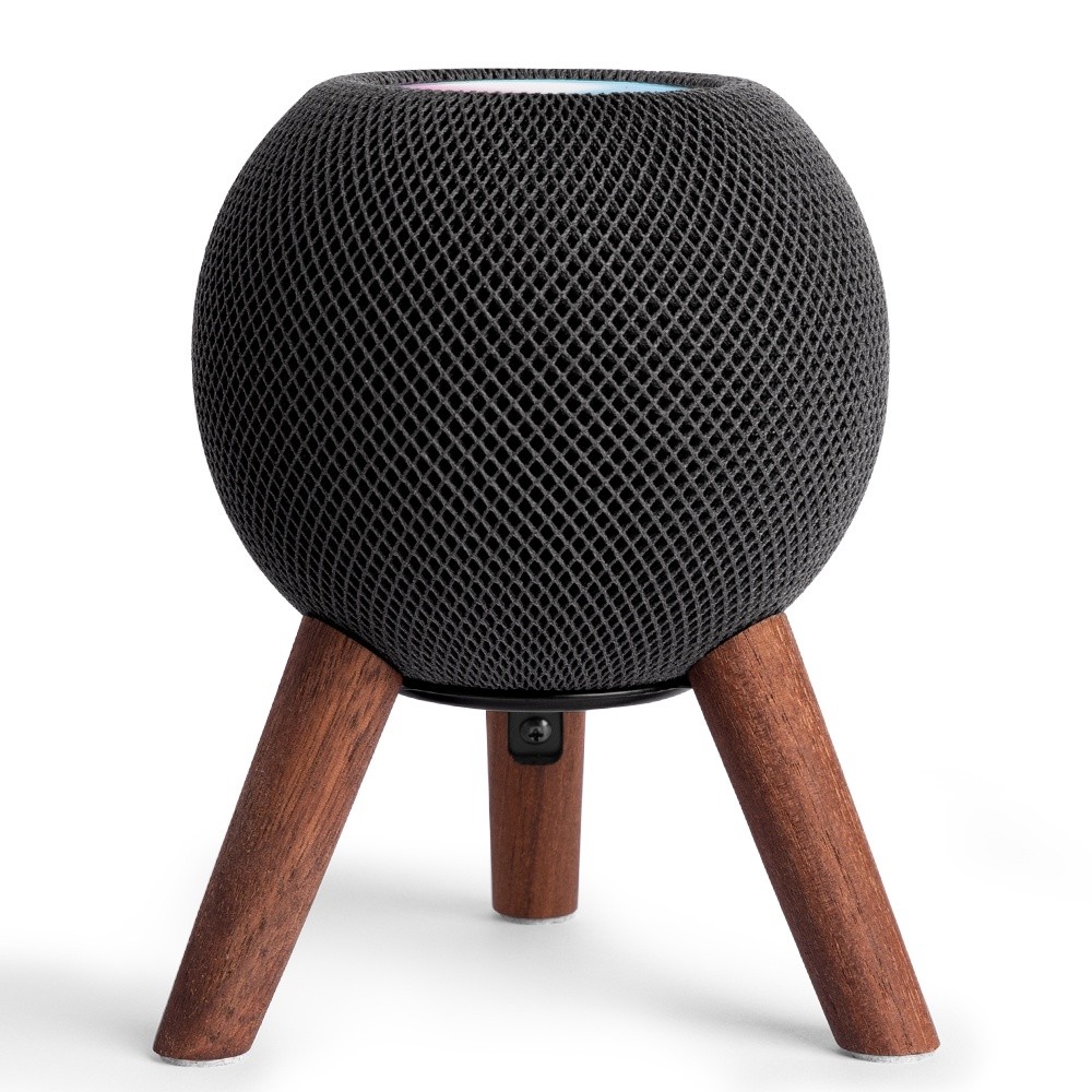 [คลังสินค้าพร้อม] Homepod mini Bracket Walnut apple Audio ลําโพงขนาดเล็กอุปกรณ์เสริมแร็คยกระดับฐานไม
