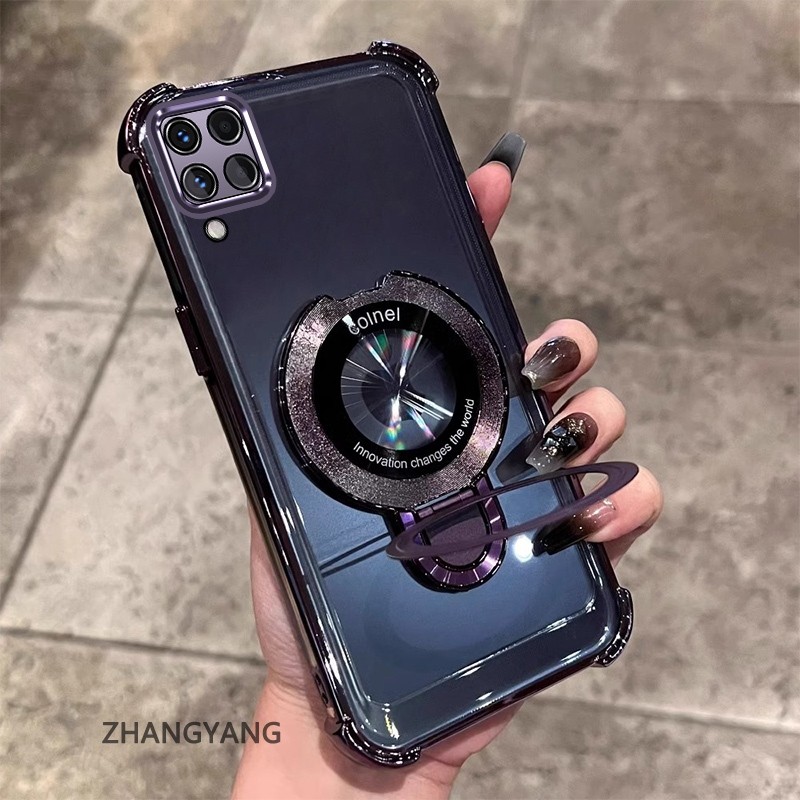 สําหรับSamsung A12 A22 4G M12 M22 M32 เคสโทรศัพท์ 2025 สไตล์ใหม่U ShieldยางกรณีElectroplatingโปร่งใสนุ่มป้องกันกันกระแทกRFVTGBYHS