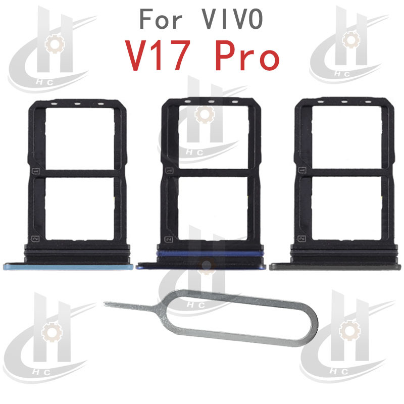 ซิมการ์ดถาดสําหรับ VIVO V17 Pro Card Holder Reader SD Slot Adapter อะไหล่