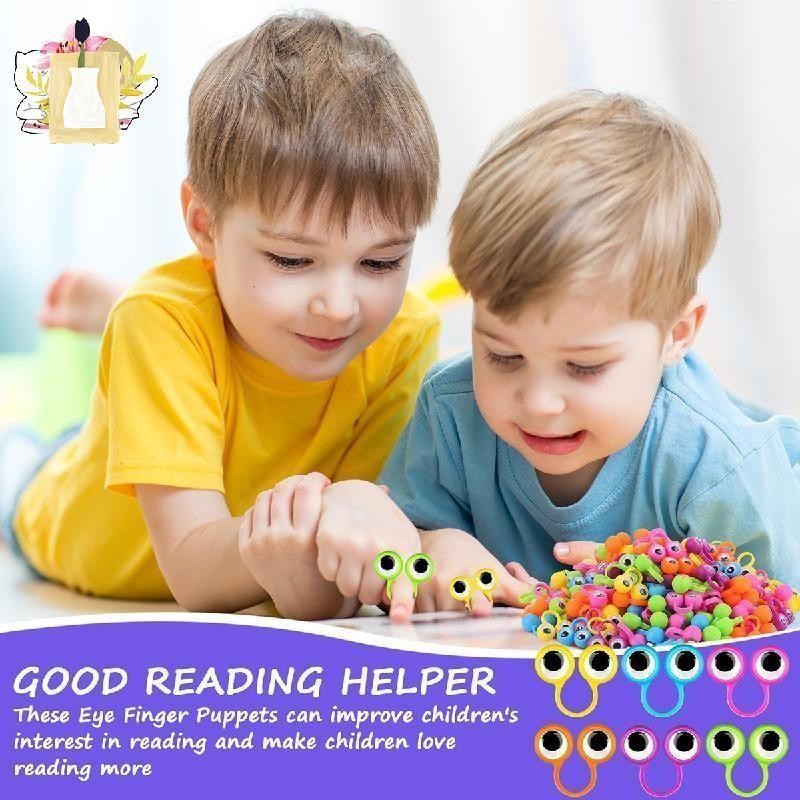 Finger Eyes Puppet สีสัน Wiggly Eyeball แหวนนิ้วมือ Eye ของเล่น Creative Eye บนแหวนนิ้วมือหุ่นของเล่
