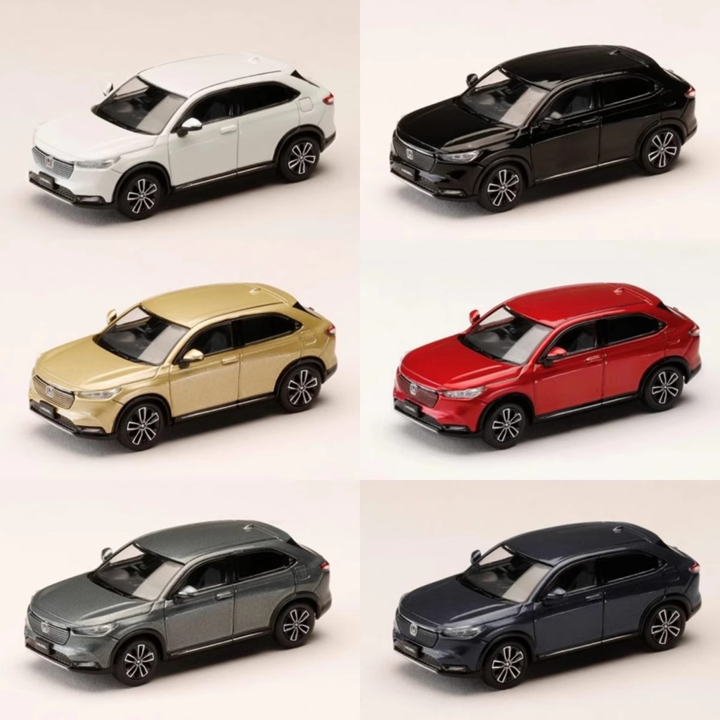 สินค้าใหม่งานอดิเรกญี่ปุ่น 1: 64 รถ Honda Honda Binzhi Vezel e: HEV รถรุ่น HJ ตกแต่งของขวัญ