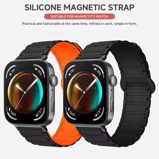 ห่วงแม่เหล็กสําหรับHuaweiนาฬิกาFit 5 5 Pro UltimateซิลิโคนสําหรับHuaweiนาฬิกาFit 4/Fit 3 สายรัดข้อมืออุปกรณ์เสริม