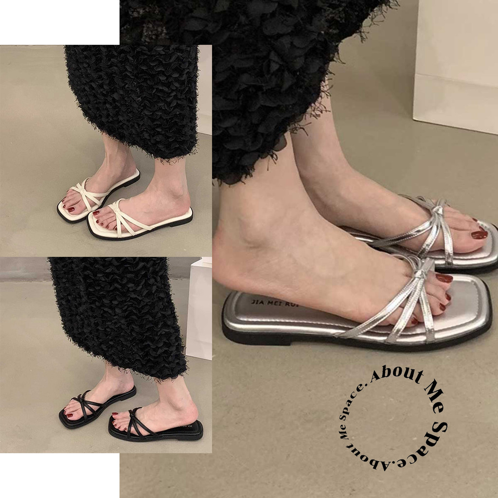 รองเท้าแตะสุภาพสตรี พื้นแบน ใส่สบาย ราคา ถูกที่สุด ดีลบีเคเค