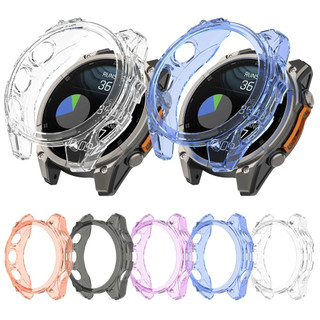 เคสซิลิโคน Soft TPU ป้องกันหน้าจอครึ่งกรอบสําหรับ Garmin Fenix 8 51mm 47mm 43mm