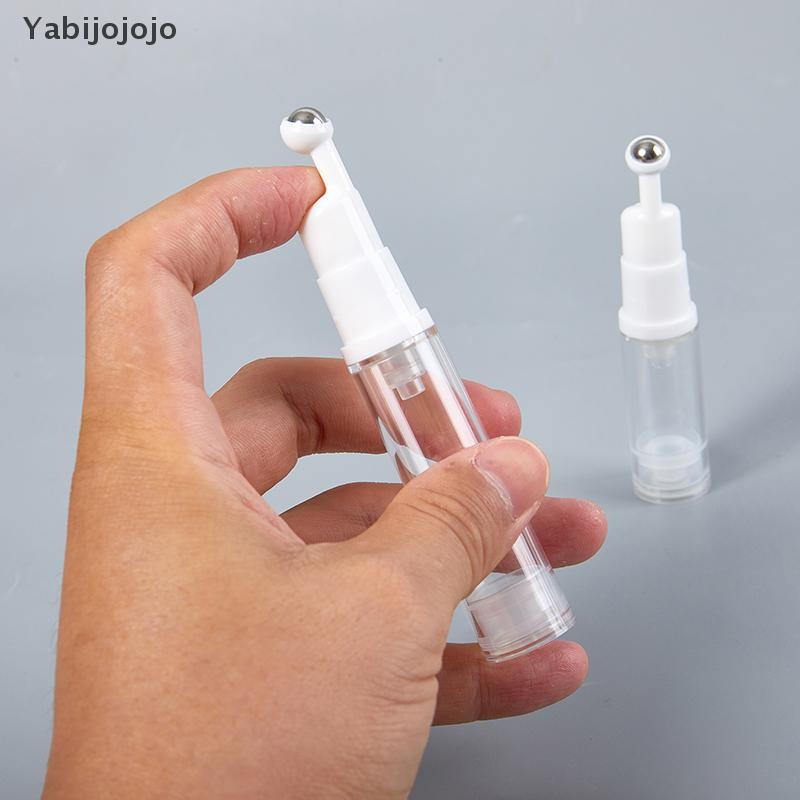 Yabijojojo 5/10ml Liquid Foundation ขวดรีฟิลเครื่องสําอาง Eye Cream Roller Ball ขวดสูญญากาศเดินทางแบบพกพาขวดเปล่าแก้วใหม่
