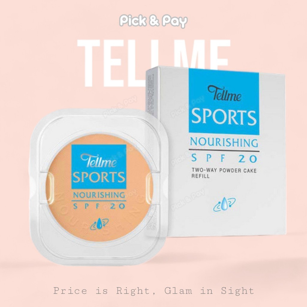 Tellme Sports Nourishing two-way powder cake SPF20 Refill เท็ลมี แป้งพัฟ สปอร์ต นอร์ริชชิ่ง รีฟิล 13กรัม