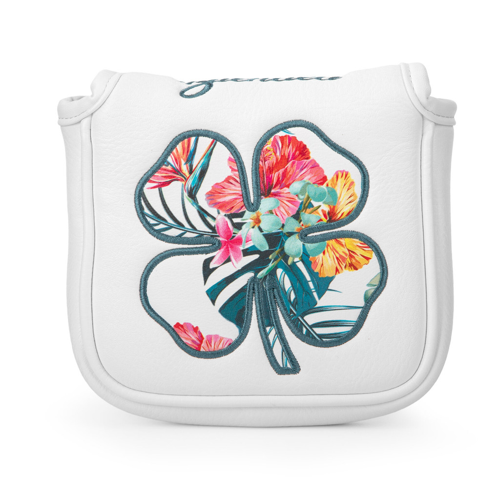 ฝาครอบพัตเตอร์กอล์ฟ Lucky Clover เย็บปักถักร้อยคุณภาพสูง Golf Headcover พัตเตอร์สําหรับ Mallet ใบมีดพัตเตอร์ G