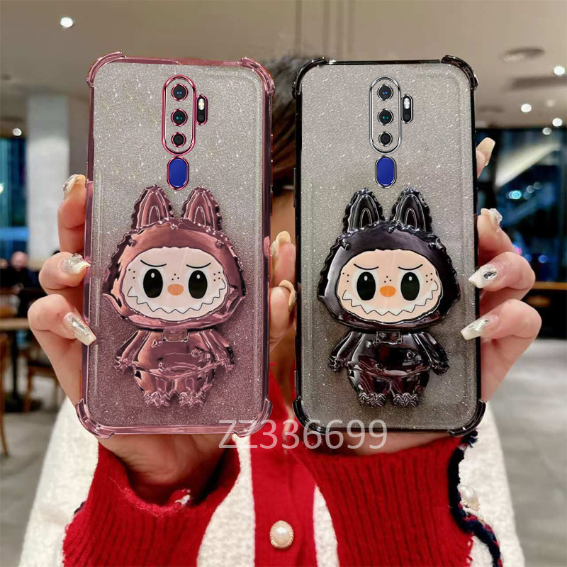 เคส OPPO A5 2020 A9 F11 pro เคสโทรศัพท์สําหรับยึดซิลิโคนสี่มุมป้องกัน labubu ใส