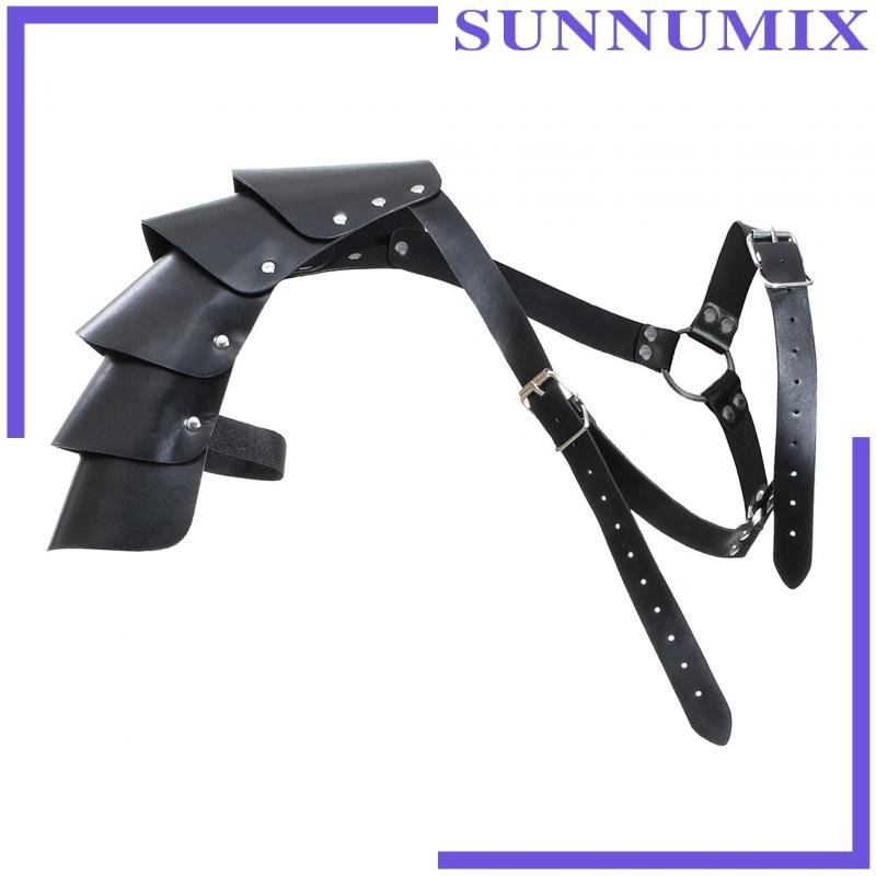 [Sunnimix] Gothic Steampunk ไหล่ Armors Gothic ตกแต่งชุดหนัง PU ไหล่เดี่ยวสําหรับอัศวิน Theatrical P