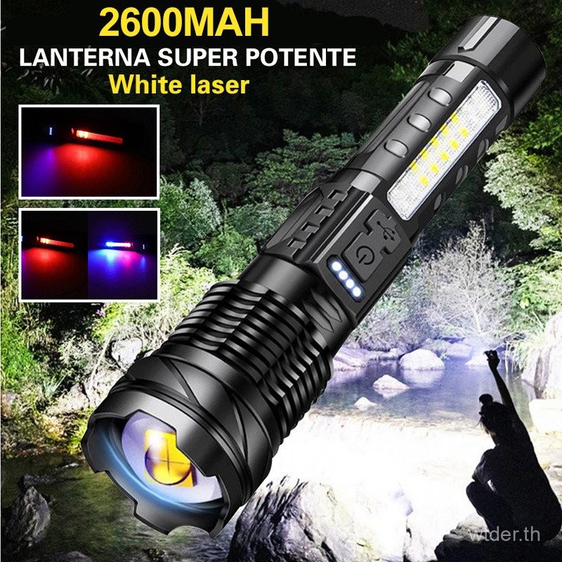 ไฟฉาย LED ไฟฉายถือไฟฉายแรงสูง ไฟฉาย Led ไฟฉายแรงสูงพกพา ไฟฉายชาร์จไฟ usb ไฟฉายuv ไฟฉาย แคมป์ปิ้ง Fla