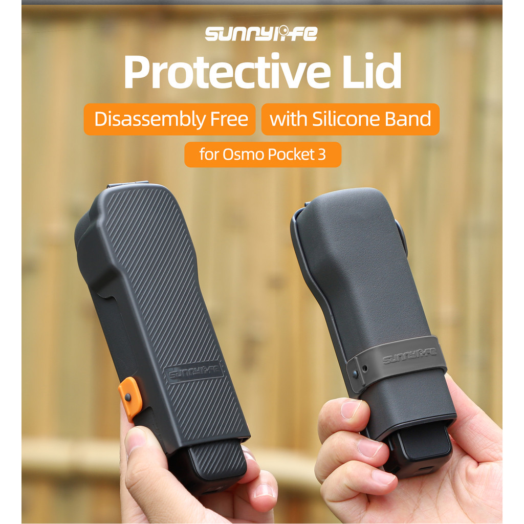 Sunnylife สําหรับ DJI Osmo Pocket 3 เคสป้องกันเลนส์กล้องปกป้องหน้าจอ Anti-fall Flip Cover Quick Release Case อุปกรณ์เสริม