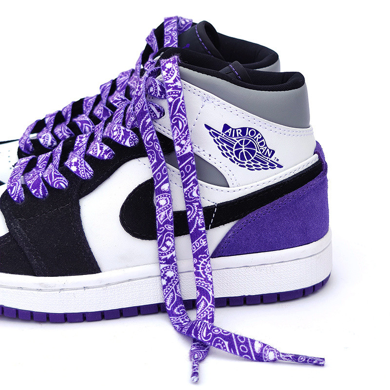 1 คู่ เชือกผูกรองเท้าลาย Gradient ยาว 120 ซม./0.8 - แบบ Bandana, เหมาะสำหรับรองเท้า Low-Top