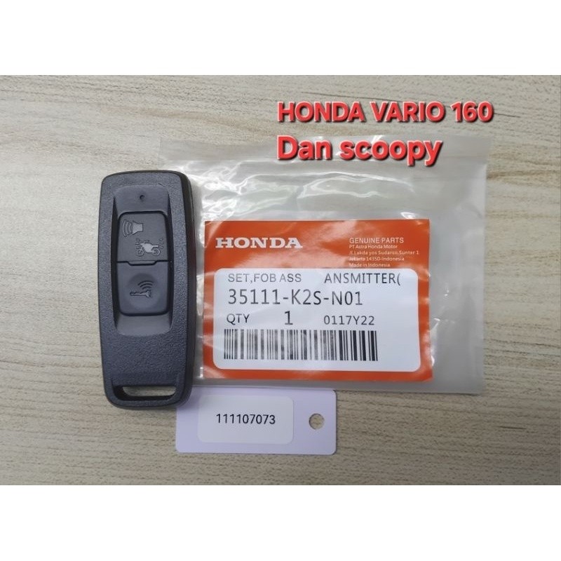 รีโมทไร้กุญแจรถจักรยานยนต์สําหรับ Honda Vario 160 CC และ scopy Honda vario160cc กุญแจสํารองเฉพาะ