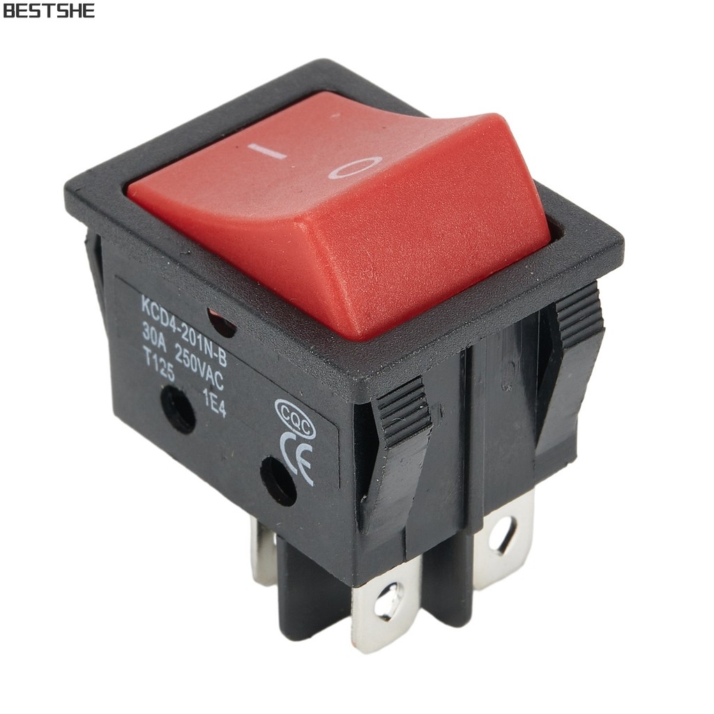 <bestshe> เครื่องเชื่อมสวิตช์ไฟ 30A 250VAC สวิตช์เครื่องทําความร้อนไฟฟ้า 4Pin