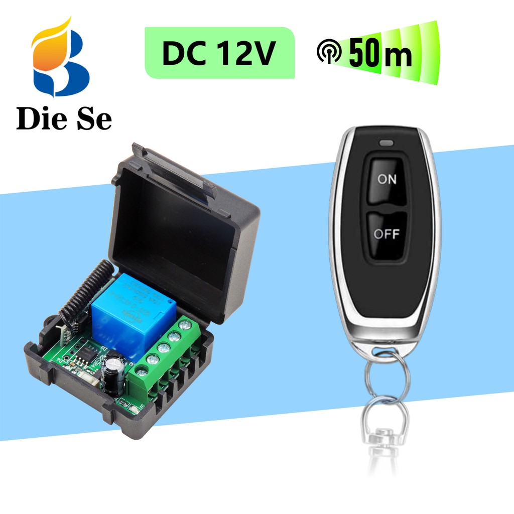 สวิตช์ควบคุมระยะไกลแบบไร้สาย DC 12V 10A รีเลย์สำหรับล็อคโซลินอยด์อิเล็กทรอนิกส์/LED/ประตูปลดล็อค