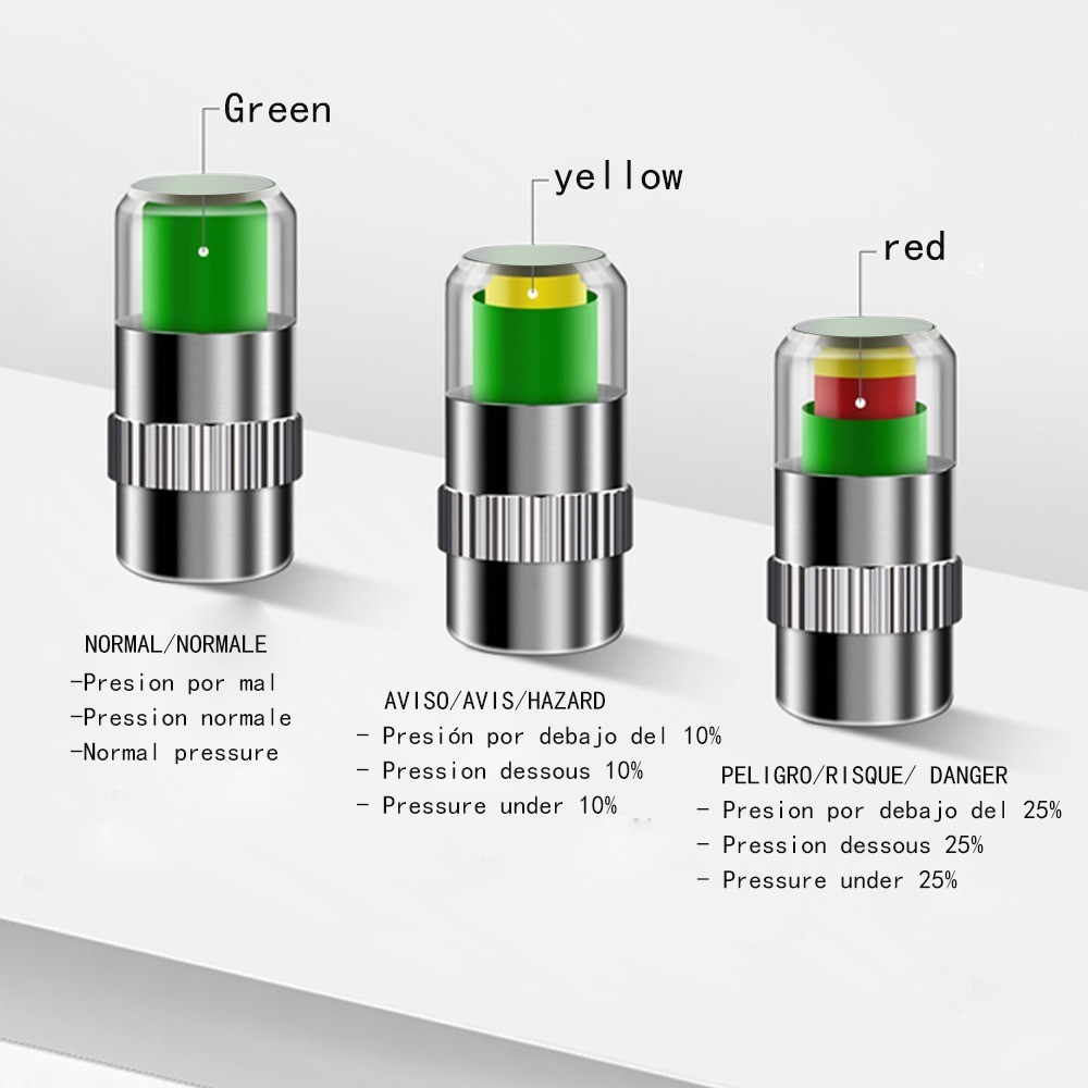 Tesco 1 ชิ้น จุกลมเช็คแรงดัน จุกลม มีที่วัดความดันลม จุกปิดลมยาง แจ้งเตืนเมื่อยางลมอ่อน - รูปที่ 3