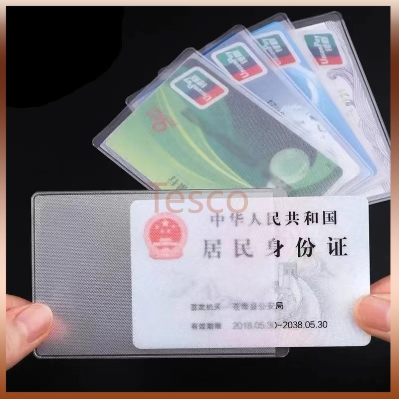 Tesco ซองใสใส่บัตร atm บัตรประชาชน กระเป๋าใส่บัตร ป้องกันรอยขีดข่วน การเสื่อมสภาพของบัตร