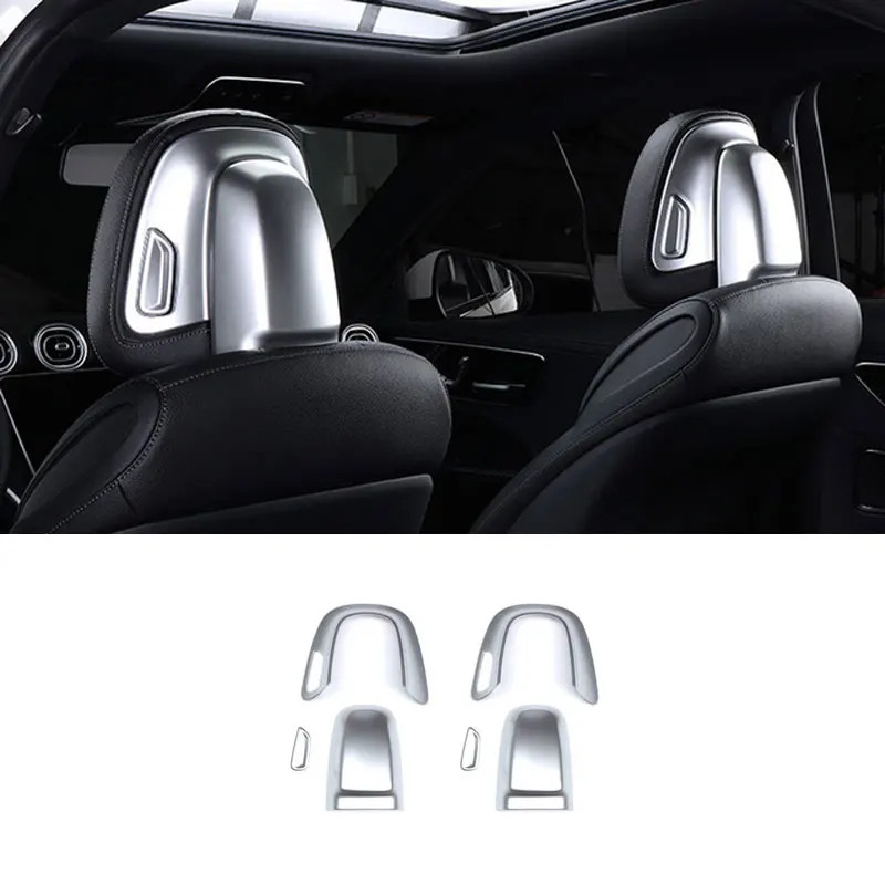 อุปกรณ์เสริมรถที่นั่ง Headrest ปุ่มปรับสวิทช์ Trim สําหรับ Mercedes Benz C GLC E EQE EQS Class W206 X254 W214