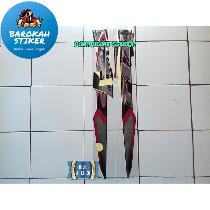 Striping สติกเกอร์รายการเสารถจักรยานยนต์ Yamaha F1ZR fizr fiz r f1 zr 2001 สีดําเงินรายการมาตรฐานร่า