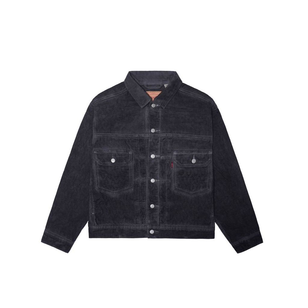 Stussy x Levi's Dyed Jacquard Trucker Jacket Black Unused