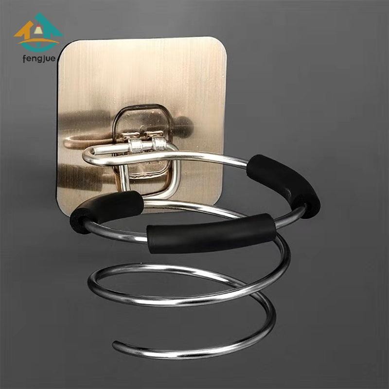 Fengjue ที่วางเครื่องเป่าผมติดผนัง Blower Organizer ขาตั้งเกลียวสแตนเลส TH