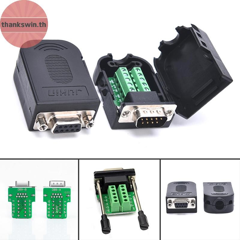 Thankswin DB9 Connector RS232 ชายหญิง 9 Pin RS485 Breakout Terminals COM Connectors th