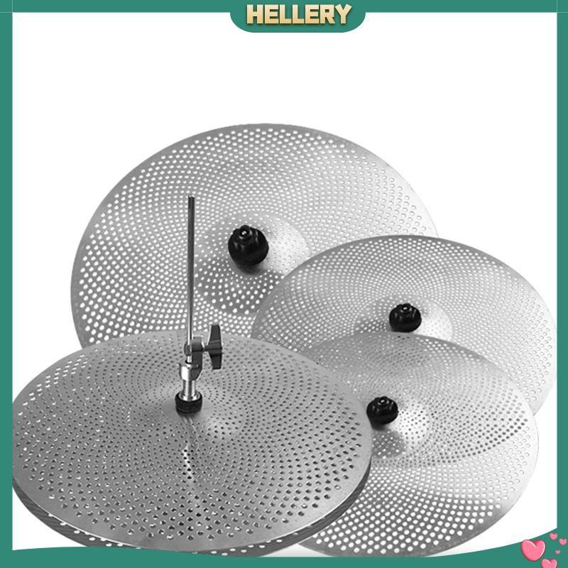 [HelleryTH] 5x Drummer Practice Quiet Cymbals Practice Set Mute Cymbal Set สําหรับ