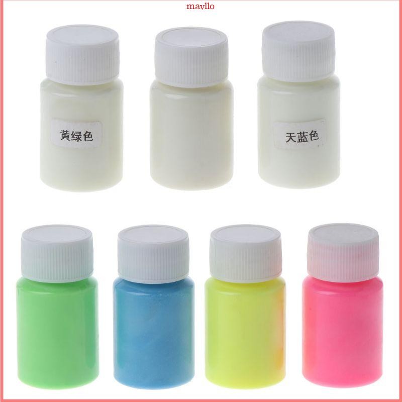 Mavlo สีเรืองแสง - 8 สีสดใสสีส่องสว่างติดทนนาน Auto Glow Glow Glow in Dark อะคริลิคสะท้อนแสง P