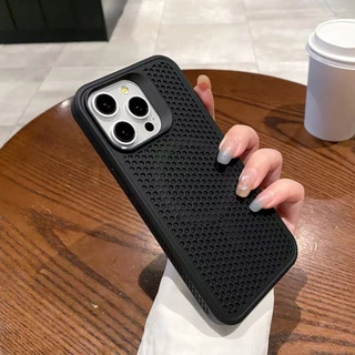 Minimal การกระจายความร้อนตาข่ายระบายอากาศเคสโทรศัพท์แม่เหล็กสําหรับiPhone 11 14 16 Pro Max 15 12 13 Pro Max Plus