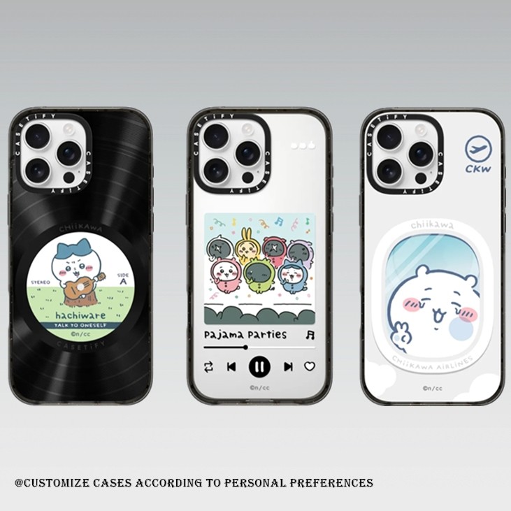 Casetify Chikawa Windowเคสโทรศัพท์สําหรับiPhone 16 16Pro 11 12 13 14 15 Plus Pro Max Hardอะคริลิคใสปกหลัง