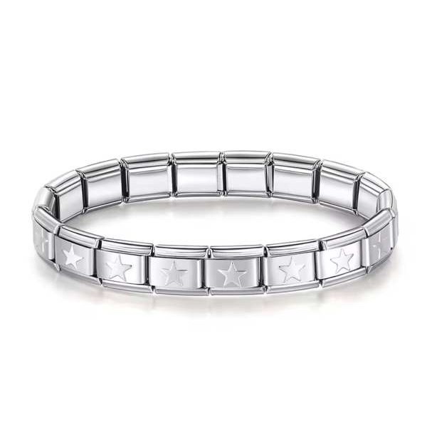 สร้อยข้อมือ italian charm bracelet แท้ MF โมดูลสร้อยข้อมือ DIY ประกบด้านล่างสายรัดช่องสร้อยข้อมือมูลค่าสูงสําหรับแฟนสาวและคู่รักของขวัญวันเกิดวันหยุด