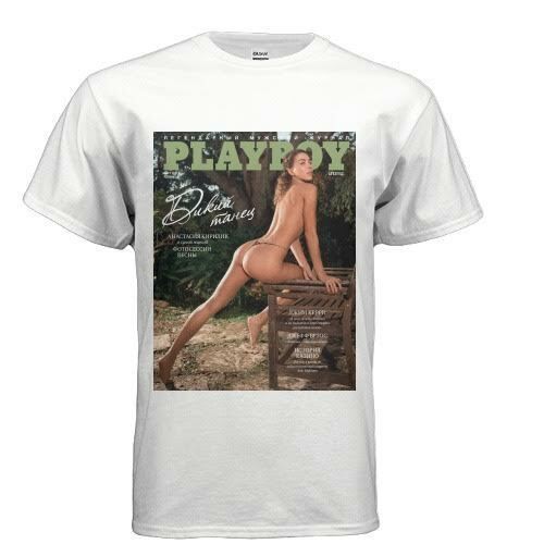 Playboy Cover Print Tshirt Ukraine White Xl