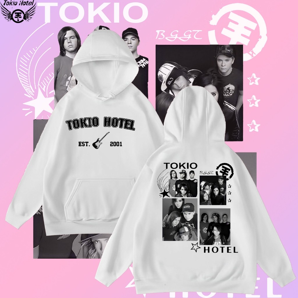 เสื้อฮู้ดผ้าฝ้ายแขนยาว Tokio Hotel นี้สามารถสวมใส่ได้ทั้งชายและหญิง มันจะไม่หดตัวหรือริ้วรอย M-3XL