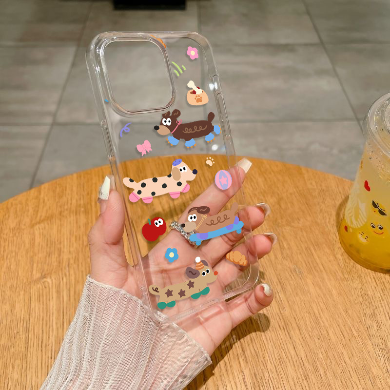 barbie เคสใสขอบแข็งใสบางเฉียบสูงสำหรับมือถือไอโฟน 11 12 13 14 15 16 PRO MAX XR XSMAX 7/8PLUS XS 14 15 16 PLUS #073