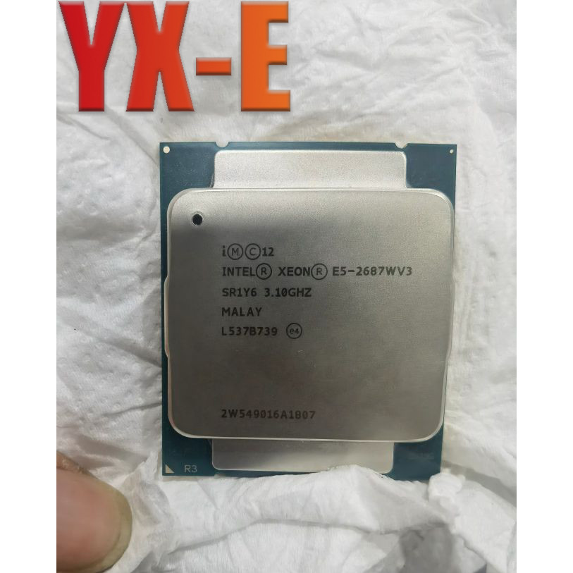 Xeon E5-2687W V3 LGA 2011-3 เซิร์ฟเวอร์ CPU โปรเซสเซอร์ 3.1 Ghz 10Core SR1Y6 160W สําหรับ X99 เมนบอร