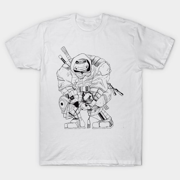เสื้อยืด Vintage TMNT The Last Ronin Line Art T-Shirt แท้ Cotton 100% สีพื้น ไม่ย้วย หนาๆ รัดรูป