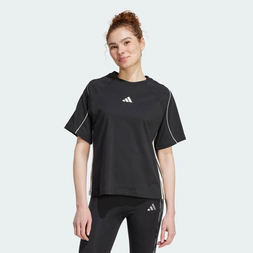 adidas Lifestyle Stadium 3-Stripes Tee Women Black JV7009