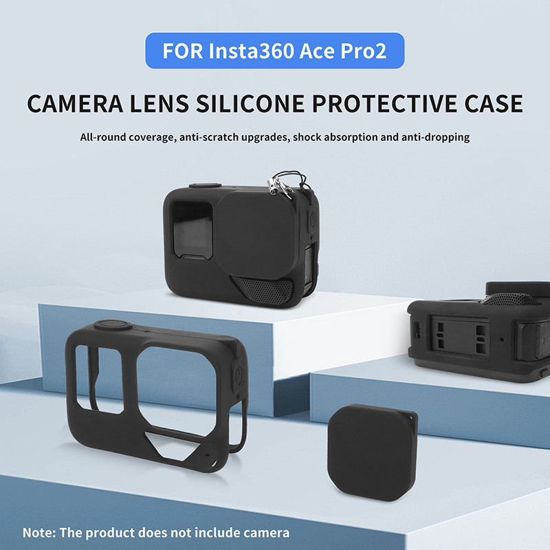 สําหรับ อินสตาแกรม360 เอซโปร 2 เคสซิลิโคนกล้องกีฬาป้องกันการตกร่างกายเลนส์เคสป้องกันอุปกรณ์เสริม