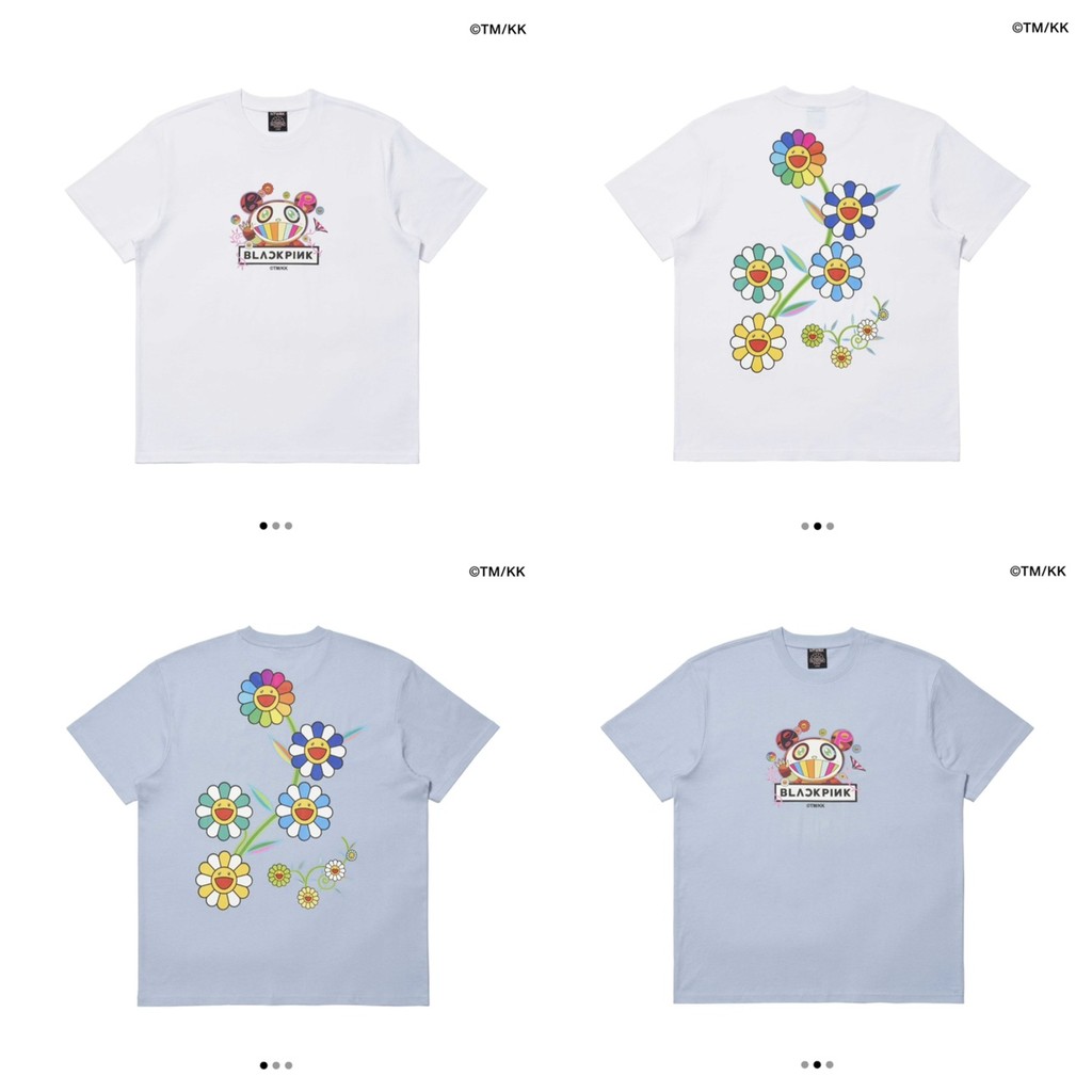 Takashi Murakami และ Blackpink Joint 100% เสื้อยืดแขนสั้นผ้าฝ้ายพรีเมี่ยม