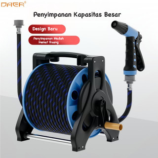 Kit Semprotan Air Bertekanan: Untuk Cuci Mobil & Siram Tanaman, Selang Fleksibel + Dudukan Rak