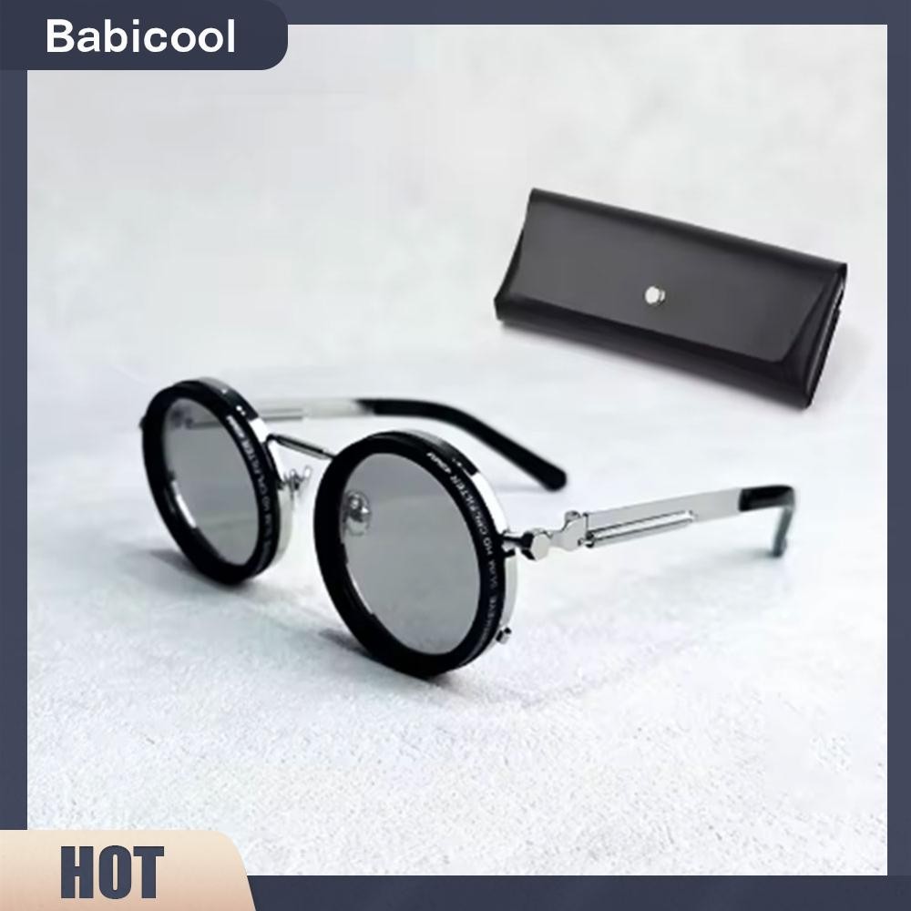 [Babicool.th] ~ Men Fishing Rounded Polarized Glasses ND Filter Lenses Retro Glasses for Men