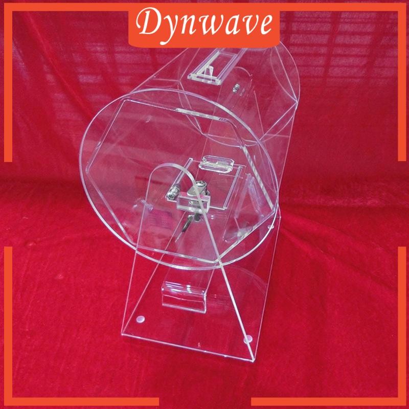 [Dynwave] อะคริลิค Raffle Drum Award Machine Professional Raffle Drawing Ticket Drum สําหรับเกมครอบค
