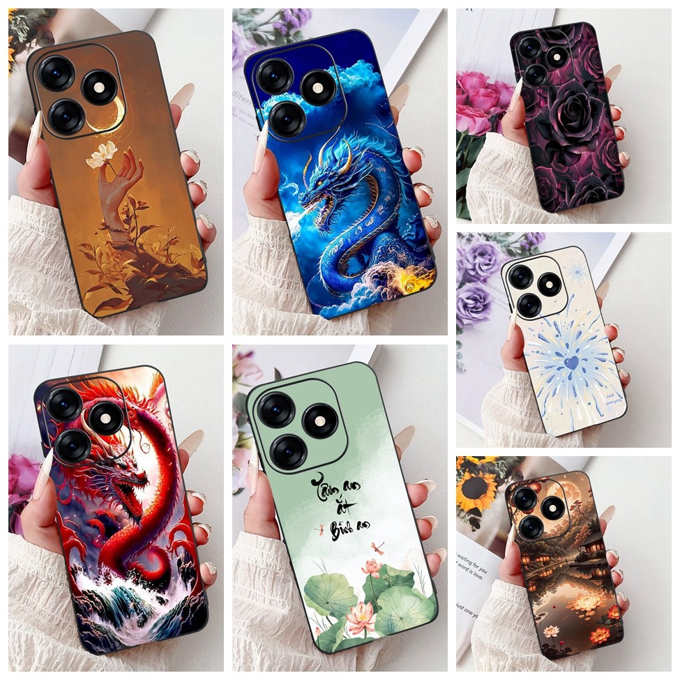 Tecno Spark 10 KI5q กรณี 10c KI5k ความงามแมวน่ารักแฟชั่นดอกไม้ทาสีปกหลัง Tecno Spark 10c KI5m เคสโทร