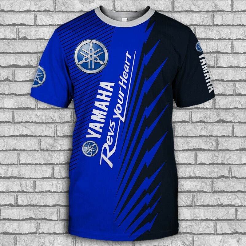 Yamaha YZR-M1/YZR500/YZ250F/เสื้อยืดชาย US 3D/Design So Cool/Part 1/Hot