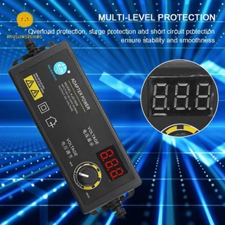 AC/DC 3V-36V อะแดปเตอร์ ปรับโวลท์ได้ Adapter พร้อมหน้าจอแสดงผล ปลั๊กแบบสหรัฐอเมริกา