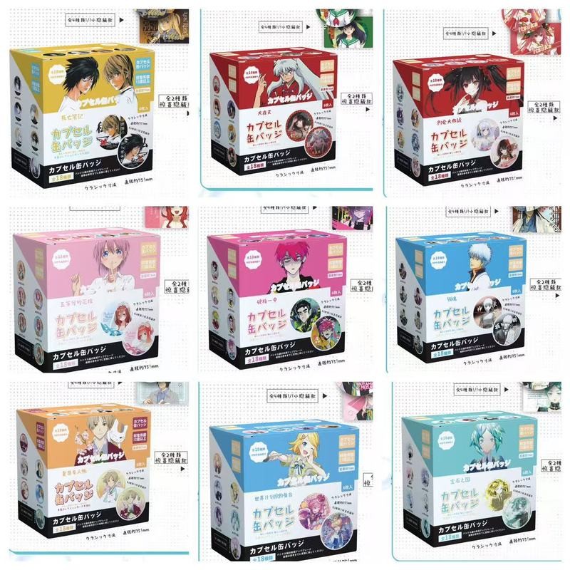 Link Click Love and Deepspace Black Butler, EVA Blue Archive, Haikyuu!! Persona,Hunter x Hunter Chikawa K-On!ป้ายอะนิเมะเกมกล่องตาบอดหมุดสะสมซีรีส์ยอดนิยม
